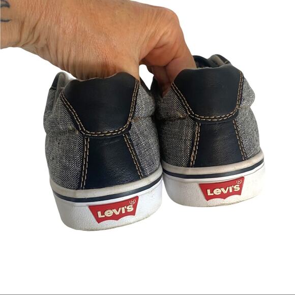 Levis Kids Sneakers Denim Chambray Multi Tonal  Lace Up Low Top Size US 6 - Picture 8 of 15